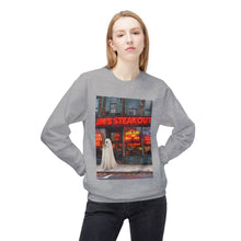 Jim's Steakout Buffalo Ghost Crewneck Sweatshirt, Cozy Fall Fashion, Halloween Apparel, Spooky Gift, Unisex Casual Wear