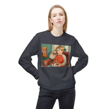 Eating Junk and Watching Rubbish Cozy Unisex Christmas Crewneck Sweatshirt