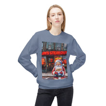 Santa with a Hoagie at Jim's Steakout Unisex Cozy Crewneck Sweatshirt