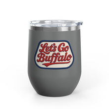 Buffalo Bills Stitched Patch Look Wine Tumbler 12oz Insulated Travel Cup for Wine Lovers, Buffalonians, Bills Fans and Bills Mafia