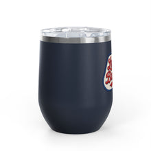 Buffalo Bills Stitched Patch Look Wine Tumbler 12oz Insulated Travel Cup for Wine Lovers, Buffalonians, Bills Fans and Bills Mafia
