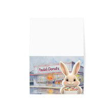 Easter Bunny Getting Donuts at Paula's Buffalo Easter Greeting Card