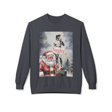 Santa Calling David Naughty Cozy Unisex Christmas Crewneck Sweatshirt