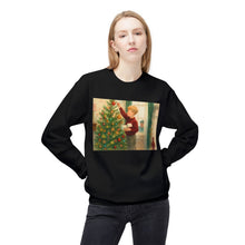 Kevin Decorating His Tree Cozy Unisex Christmas Crewneck Sweatshirt