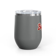 Buffalo Stitched Patch Look Wine Tumbler 12oz Insulated Travel Cup