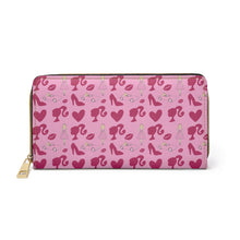 Barbie Girl Patterned Full Zipper Faux Leather Wallet