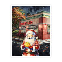 Santa at Mighty Taco Waterproof Sticker