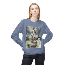 David Statue Shy Buffalo Ghost Crewneck Sweatshirt, Cozy Fall Fashion, Halloween Apparel, Spooky Gift, Unisex Casual Wear