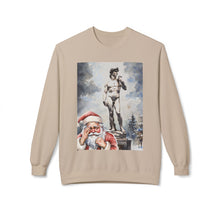 Santa Feeling Bashful with David Cozy Unisex Christmas Crewneck Sweatshirt
