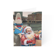 Copy of Santa Selfie with Shark Girl Buffalo NY Christmas Greeting Card