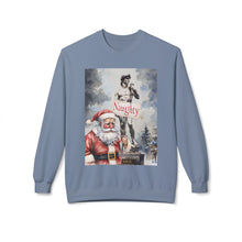 Santa Calling David Naughty Cozy Unisex Christmas Crewneck Sweatshirt