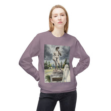 David Statue Shy Buffalo Ghost Crewneck Sweatshirt, Cozy Fall Fashion, Halloween Apparel, Spooky Gift, Unisex Casual Wear