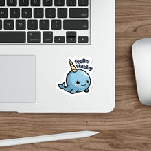 Feelin' Stabby Narwhal Waterproof Sticker