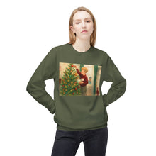 Kevin Decorating His Tree Cozy Unisex Christmas Crewneck Sweatshirt