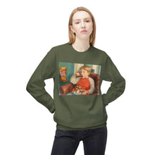 Eating Junk and Watching Rubbish Cozy Unisex Christmas Crewneck Sweatshirt