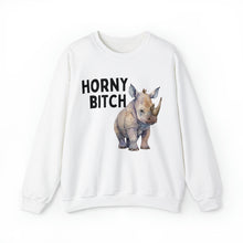 Horny Bitch Rhino Unisex Crewneck Sweatshirt