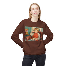 Eating Junk and Watching Rubbish Cozy Unisex Christmas Crewneck Sweatshirt