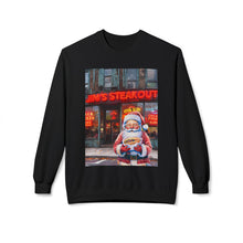 Santa with a Hoagie at Jim's Steakout Unisex Cozy Crewneck Sweatshirt