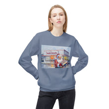 Santa Getting Donuts at Paula's Donuts Unisex Cozy Crewneck Sweatshirt