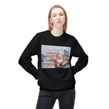 Santa Getting Donuts at Paula's Donuts Unisex Cozy Crewneck Sweatshirt