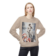 Santa Feeling Bashful with David Cozy Unisex Christmas Crewneck Sweatshirt
