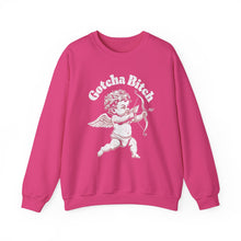 Gotcha Bitch Cupid Violence Valentine's Day Unisex Crewneck Sweatshirt