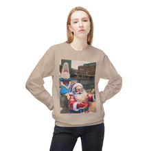 Santa Selfie with Shark Girl Unisex Cozy Crewneck Sweatshirt
