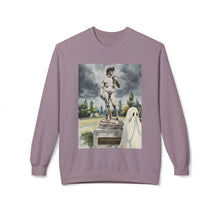 David Statue Shy Buffalo Ghost Crewneck Sweatshirt, Cozy Fall Fashion, Halloween Apparel, Spooky Gift, Unisex Casual Wear