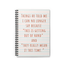 Things HR Told Me Spiral Notebook - Ruled Line