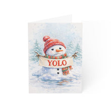 YOLO Snowman Winter Greeting Card