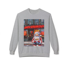 Santa with a Hoagie at Jim's Steakout Unisex Cozy Crewneck Sweatshirt