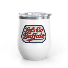 Buffalo Bills Stitched Patch Look Wine Tumbler 12oz Insulated Travel Cup for Wine Lovers, Buffalonians, Bills Fans and Bills Mafia
