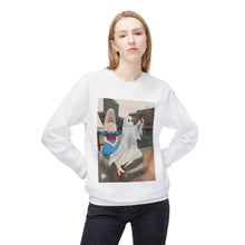 Shark Girl Selfie Buffalo Ghost Crewneck Sweatshirt, Cozy Fall Fashion, Halloween Apparel, Spooky Gift, Unisex Casual Wear