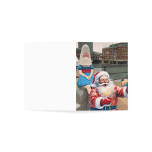Copy of Santa Selfie with Shark Girl Buffalo NY Christmas Greeting Card