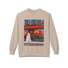 Jim's Steakout Buffalo Ghost Crewneck Sweatshirt, Cozy Fall Fashion, Halloween Apparel, Spooky Gift, Unisex Casual Wear