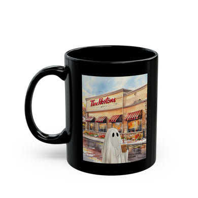 Funny Buffalo Ghost Mug- Tim Horton's- Funny Halloween Mug, Spooky Season Buffalo NY Mug- Buffalo Food Gifts for Buffalonians and Bills Fans