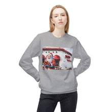 Santa Getting Wings at Duff's Cozy Unisex Christmas Crewneck Sweatshirt