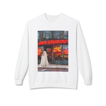 Jim's Steakout Buffalo Ghost Crewneck Sweatshirt, Cozy Fall Fashion, Halloween Apparel, Spooky Gift, Unisex Casual Wear