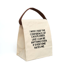 I Wish I Had Cauliflower Confidence Canvas Lunch Bag With Strap