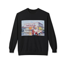 Santa Getting Donuts at Paula's Donuts Unisex Cozy Crewneck Sweatshirt