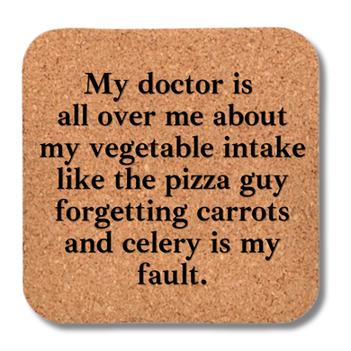 Cork Coaster- My Vegetable Intake