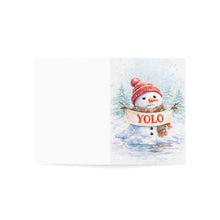 YOLO Snowman Winter Greeting Card