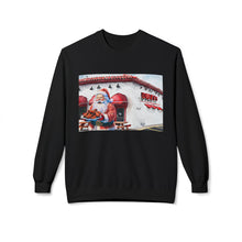 Santa Getting Wings at Duff's Cozy Unisex Christmas Crewneck Sweatshirt