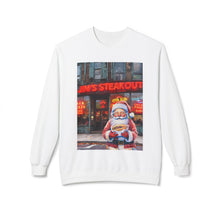Santa with a Hoagie at Jim's Steakout Unisex Cozy Crewneck Sweatshirt