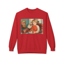Eating Junk and Watching Rubbish Cozy Unisex Christmas Crewneck Sweatshirt
