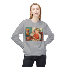 Eating Junk and Watching Rubbish Cozy Unisex Christmas Crewneck Sweatshirt