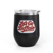 Buffalo Bills Stitched Patch Look Wine Tumbler 12oz Insulated Travel Cup for Wine Lovers, Buffalonians, Bills Fans and Bills Mafia