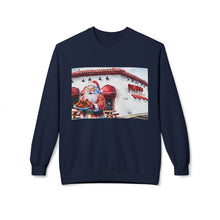 Santa Getting Wings at Duff's Cozy Unisex Christmas Crewneck Sweatshirt
