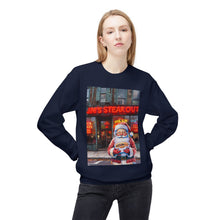 Santa with a Hoagie at Jim's Steakout Unisex Cozy Crewneck Sweatshirt