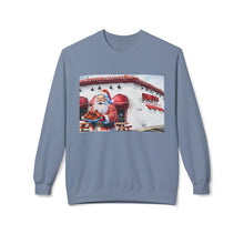 Santa Getting Wings at Duff's Cozy Unisex Christmas Crewneck Sweatshirt
